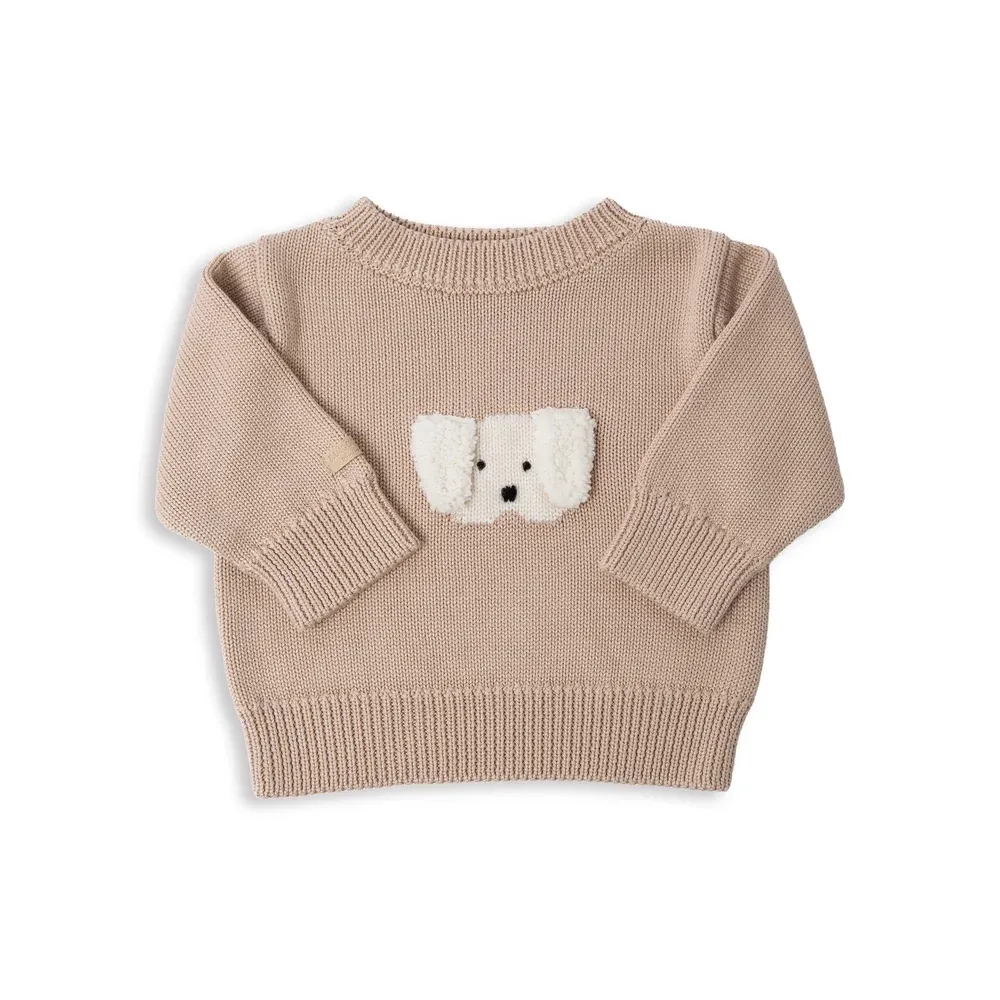 Bamboom Trui Knitted Cane - VINTAGE  ( honde hoofdje is nu wel bruin ipv wit)