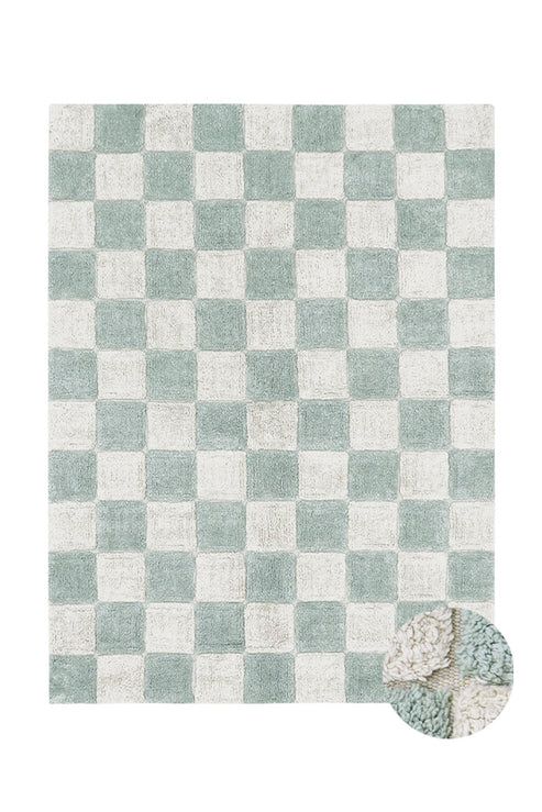 Wasbare tapijttegels blauw saliegroen