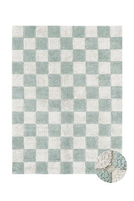 Wasbare tapijttegels blauw saliegroen