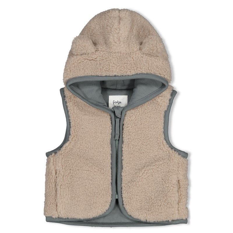 Feetje Teddy bodywarmer met capuchon - Beep Beep
