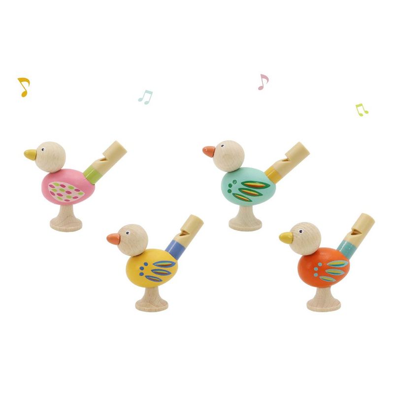Houten vogelfluit, Rose, Geel, Groen, Oranje