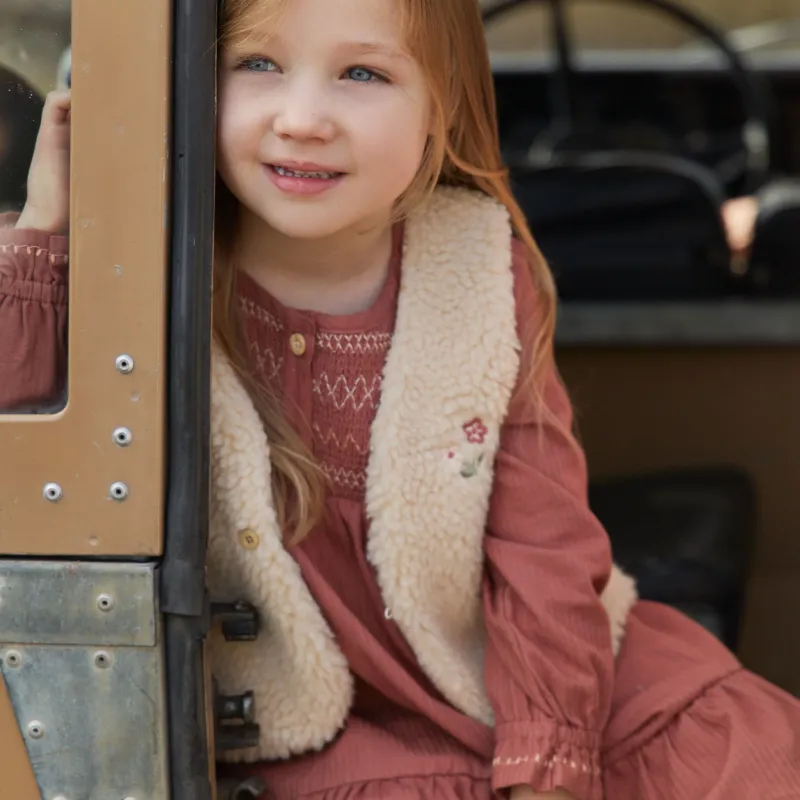 LD Safari Friends Teddy Gilet Beige