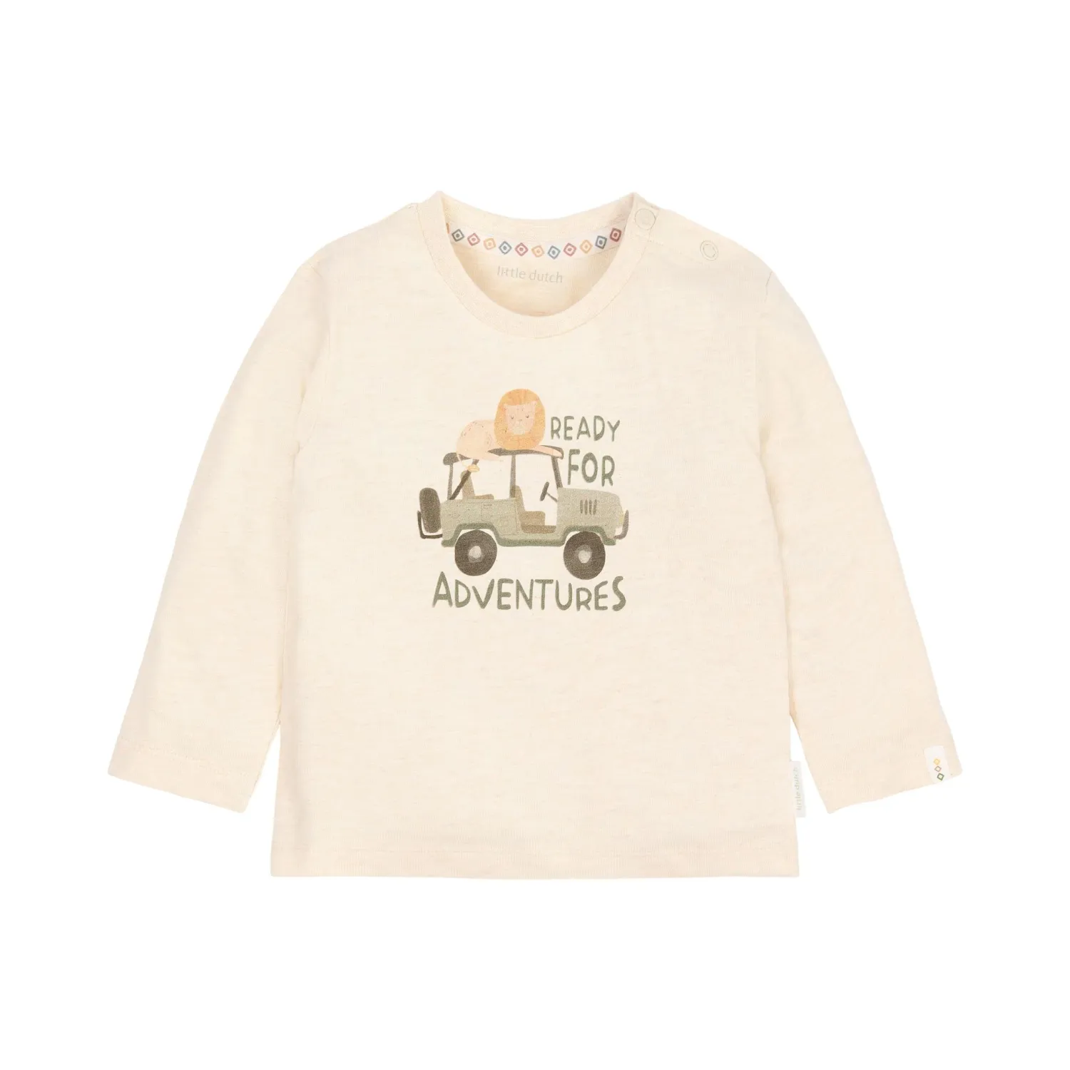 Safari Friends Shirt lange mouwen Beige met Safari auto