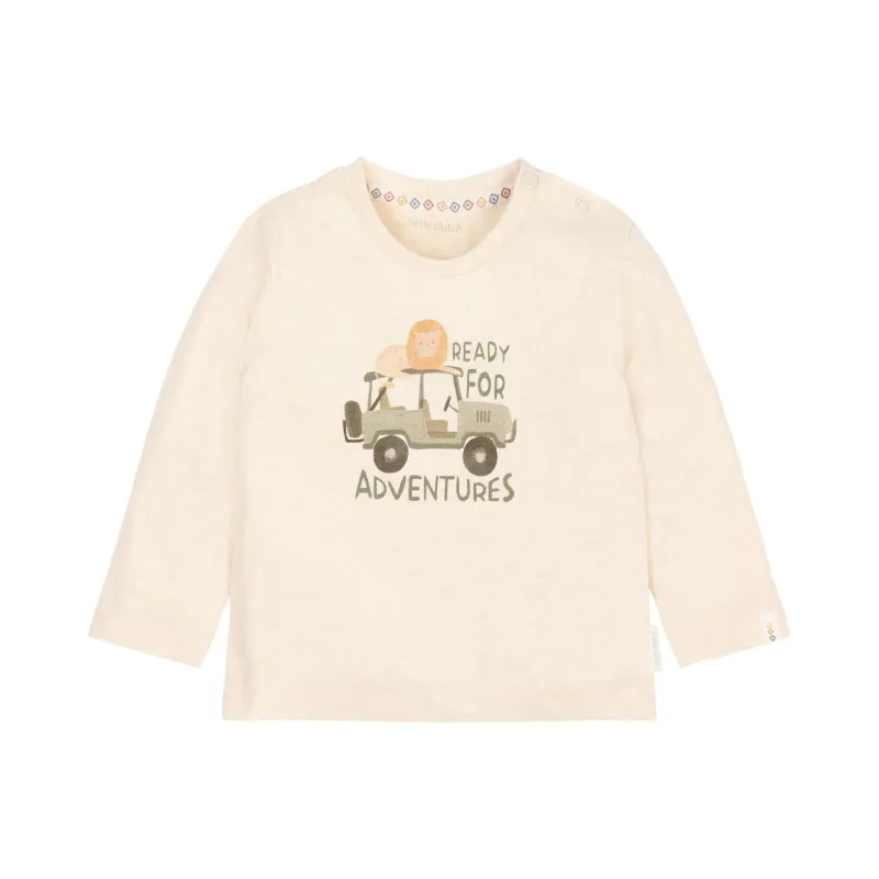 Safari Friends Shirt lange mouwen Beige met Safari auto