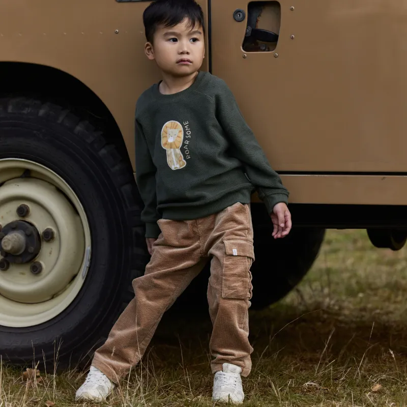 LD Safari Friends Sweater Groen met dierenprint