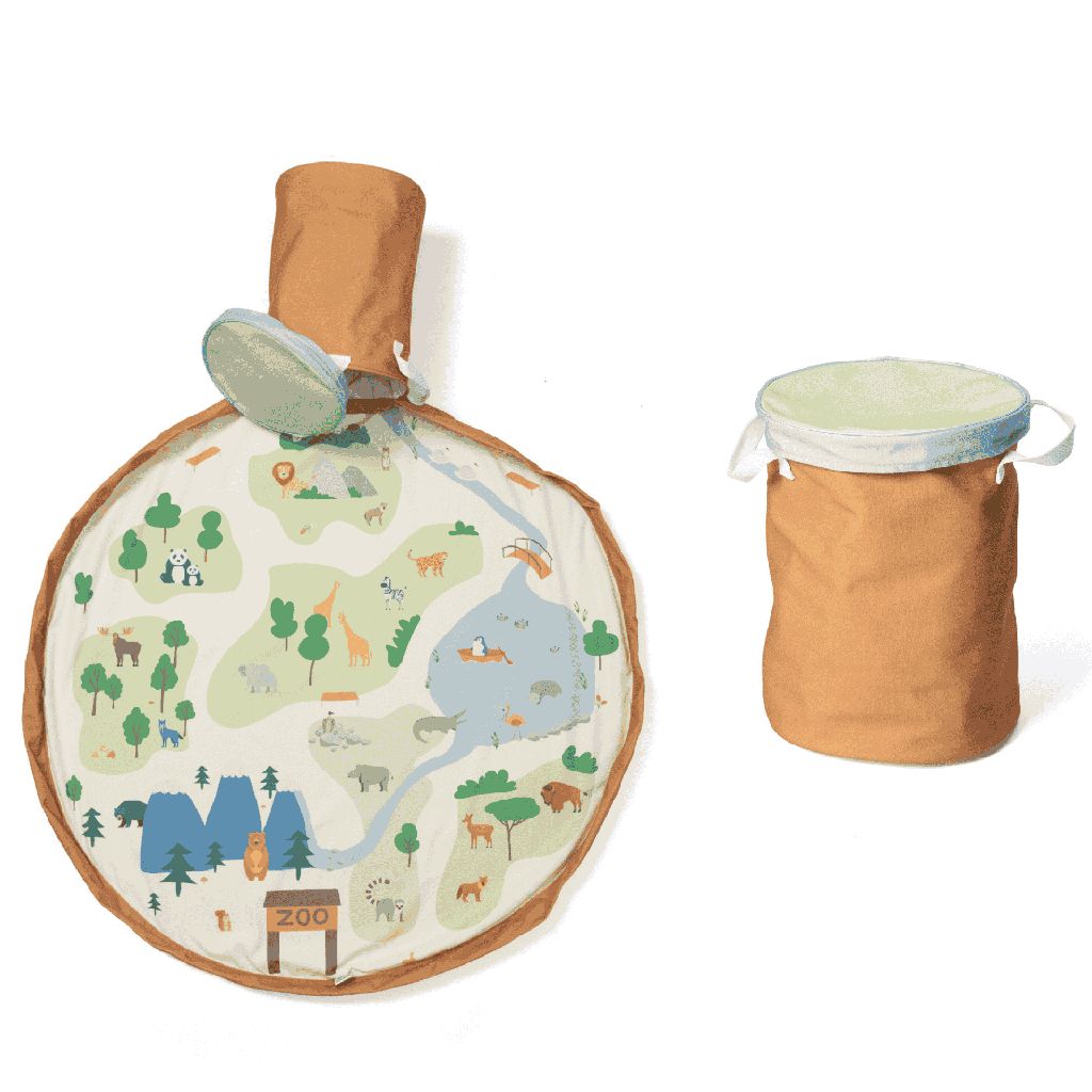 Speelkleed &amp; opbergmand - zoo