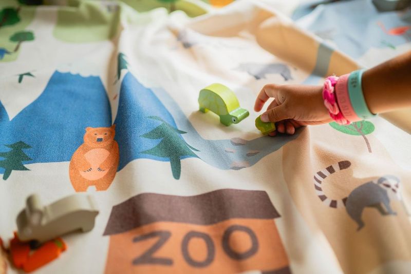 Speelkleed &amp; opbergmand - zoo