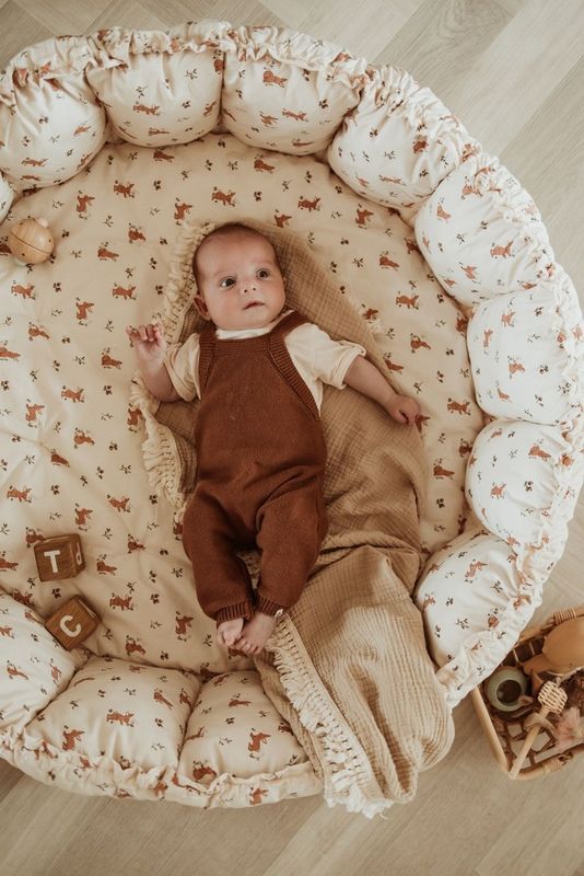 organic babyspeelkleed &amp; cocon - rabbit