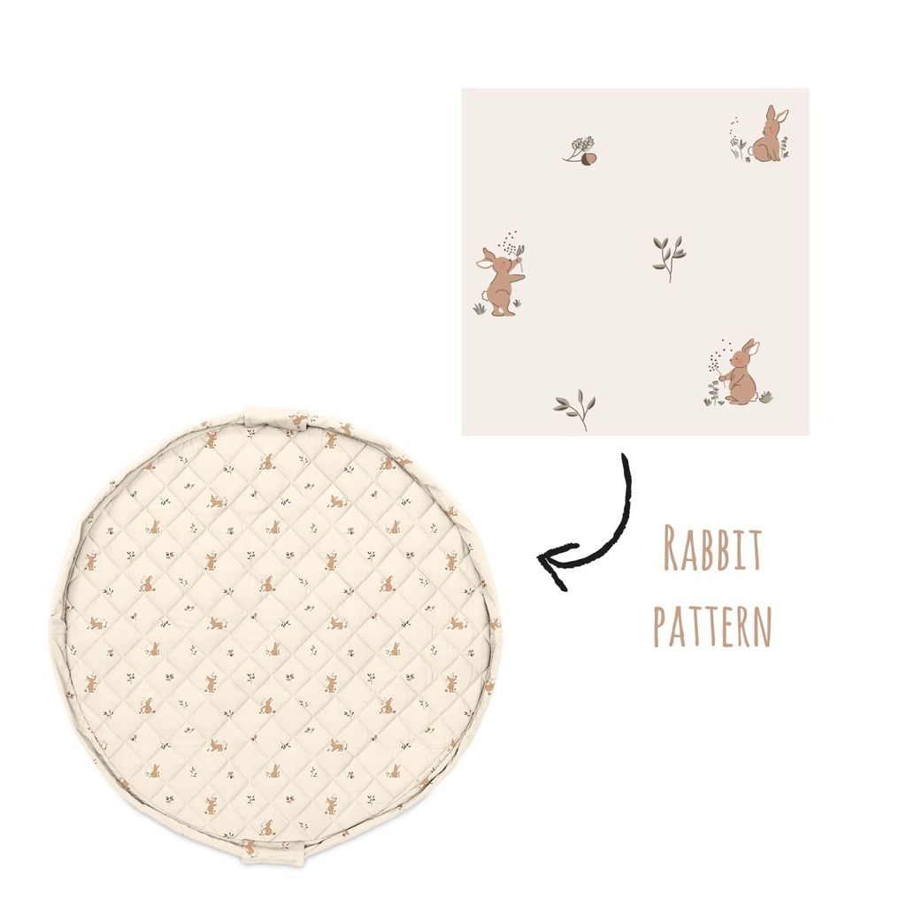 organic babyspeelkleed &amp; reistas - rabbit