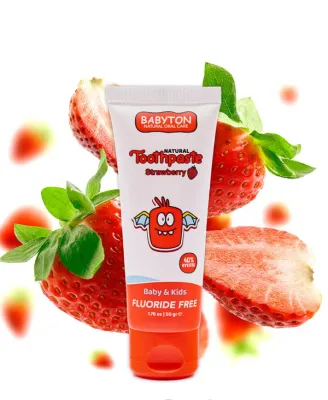 Tandpasta Baby & Kind Fluoridevrij | Aardbei (50g)