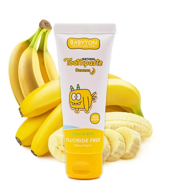 Tandpasta Baby &amp; Kind Fluoridevrij | Banaan (50g)