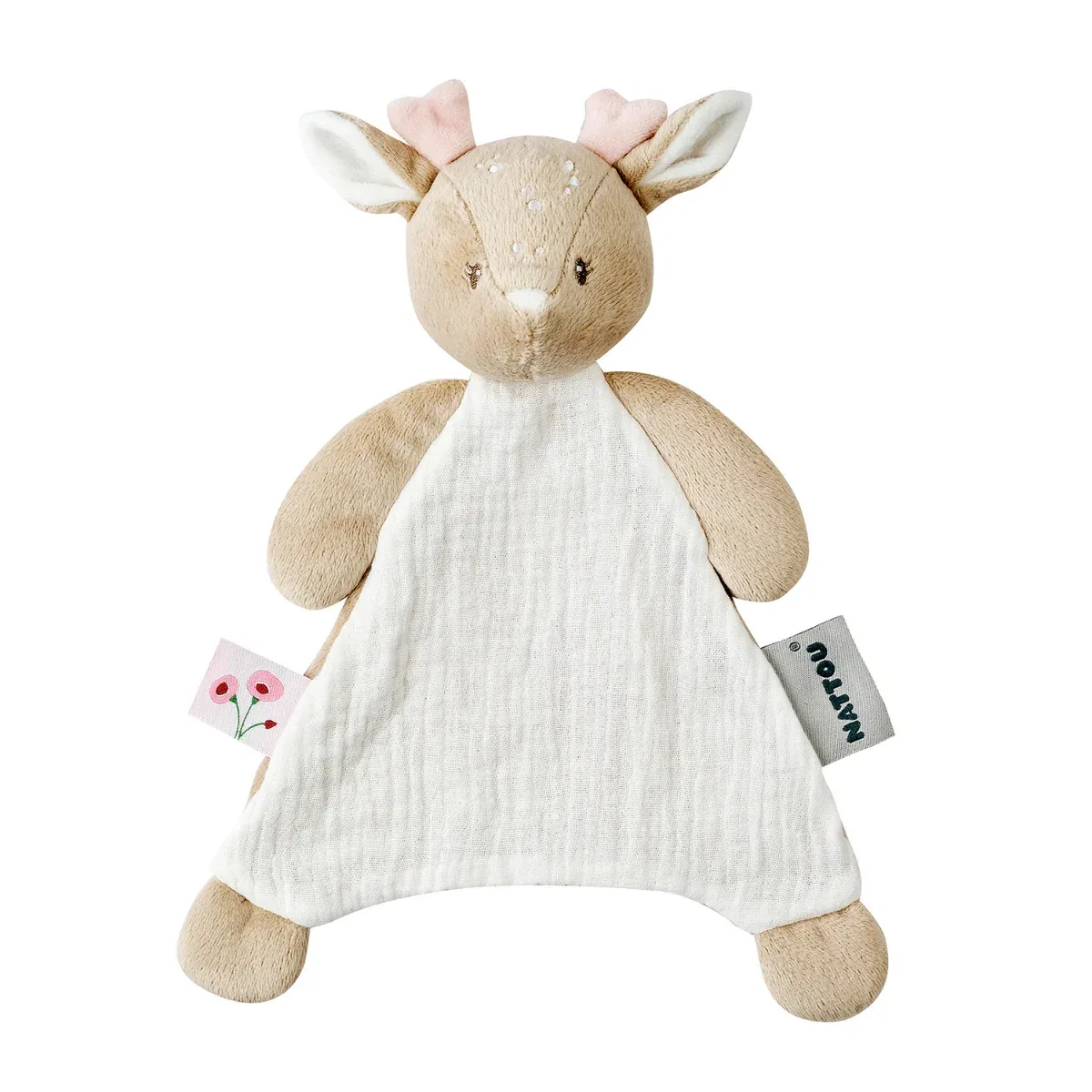 FanFan Babyknuffel - 25 x 20 cm - Hert Doudou - Beige