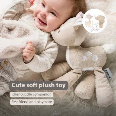 FanFan Pluche Hert - 30 cm - Zachte Babypluche - Beige
