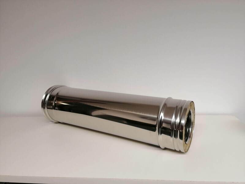 Dubbelwandige rookkanaal 1.00m ø80/130