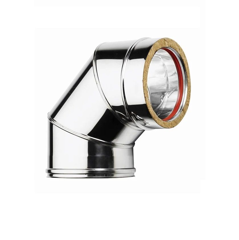 Dubbelwandige bocht 90° ø130/180