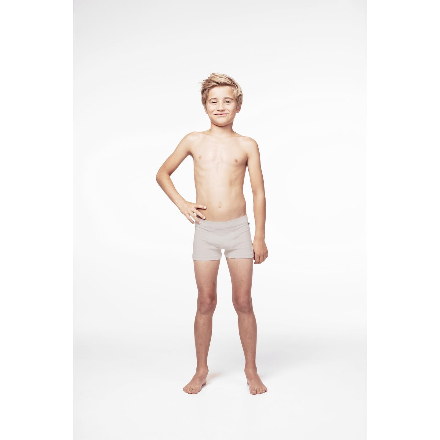 Woody Jongens boxer duopack grijs melange Basis ondergoed
