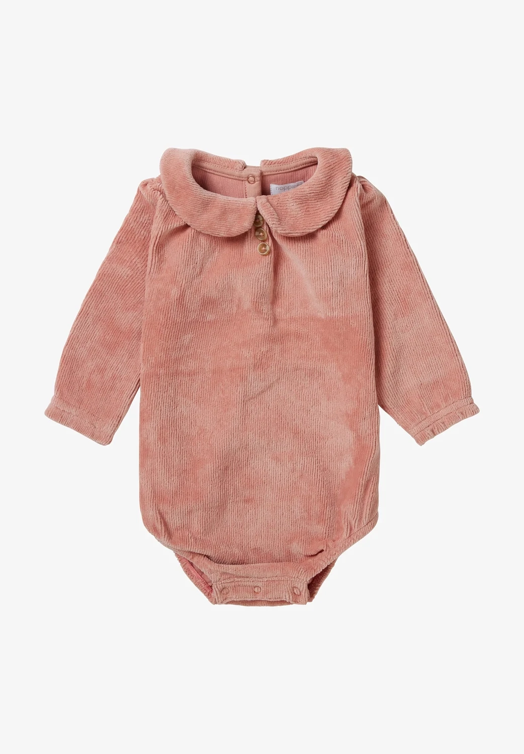 Noppies baby girl cameo brown bloomersuit valladolid long sleeve, Maat: 4-6m