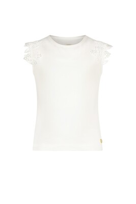 Le chic NOOSHY flower applique T-shirt - Off White