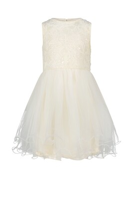 Le chic SYMPHA big flower lace dress - Pearled Ivory