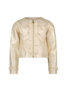 Le chic ARLENE fake leather jacket Pearled Ivory