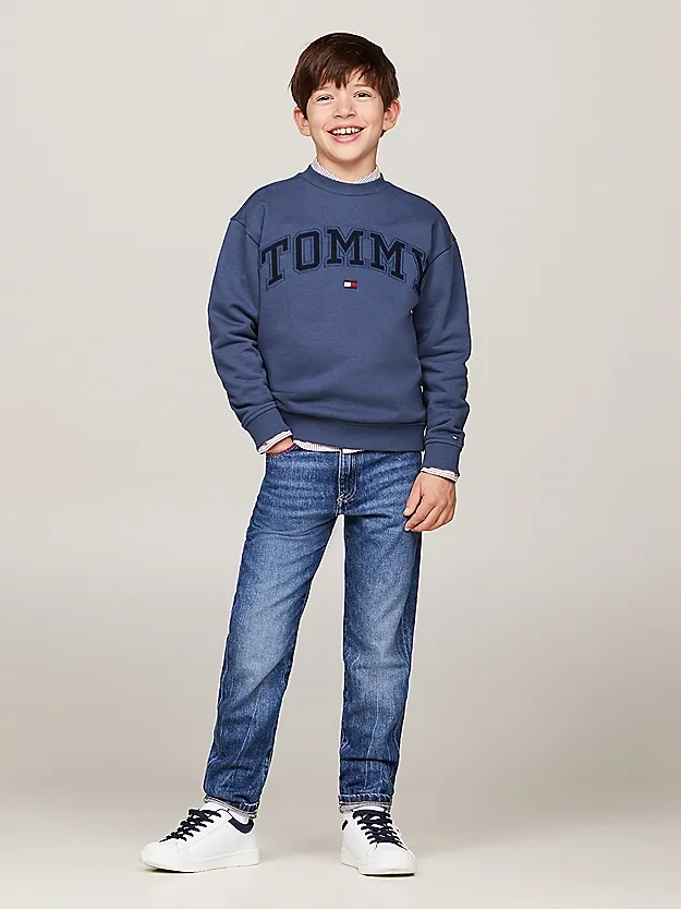 Tommy Pullover Varsity sweatshirt met ronde hals en logo