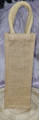 Jute wijn tas met glitters