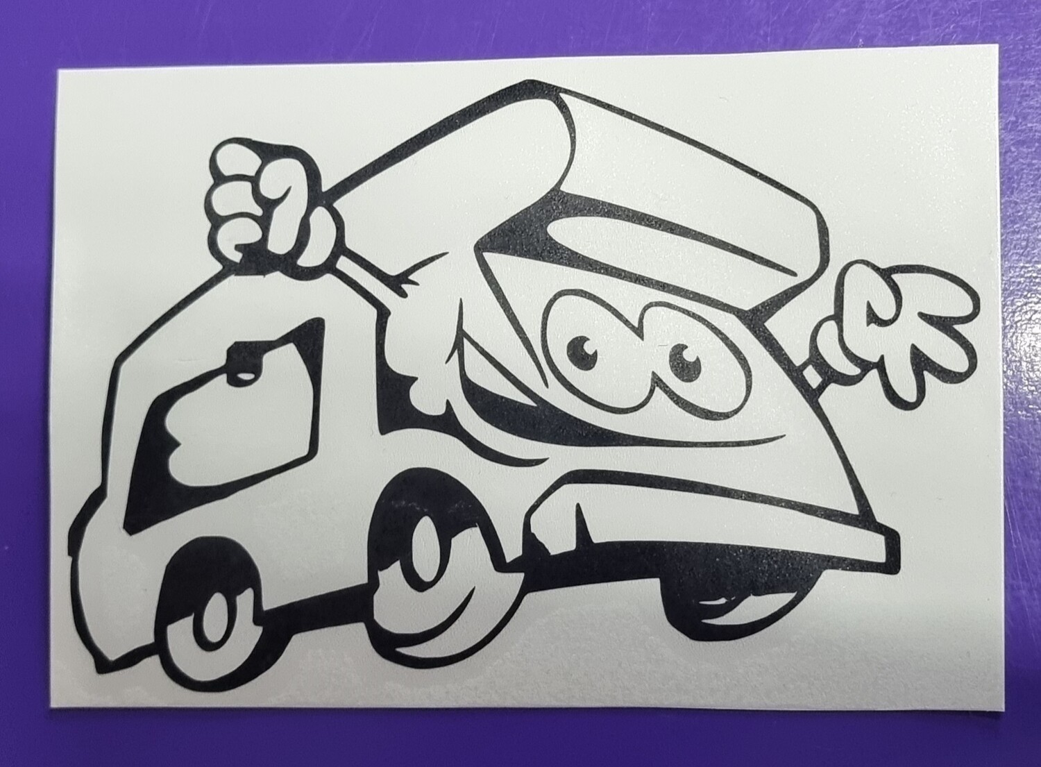 Camper cartoon sticker