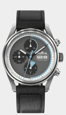 FORTIS Stratoliner S-41 Cosmic Gray auf Block Bracelet FORTIS Stratoliner S-41 Cosmic Gray auf Block Bracelet