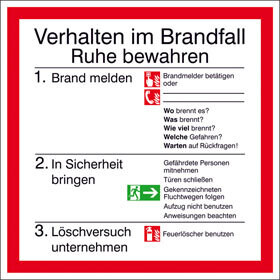 Aufkleber "Verhaltensregeln"