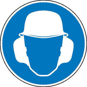 Aufkleber "Gebot - Kopf- & Gehörschutz "