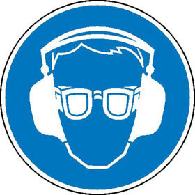 Aufkleber "Gebot - Gehörschutz&Augenschutz "
