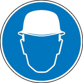 Aufkleber "Gebot - Schutzhelm"