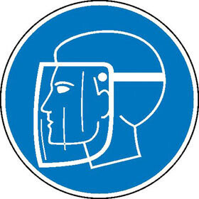 Aufkleber "Gebot - Gesichtsschutzschild "