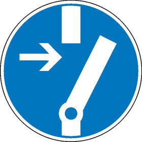 Aufkleber "Gebot - vor Arbeiten freischalten"