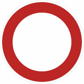 Aufkleber "Verbot - Fahrzeuge aller Art"