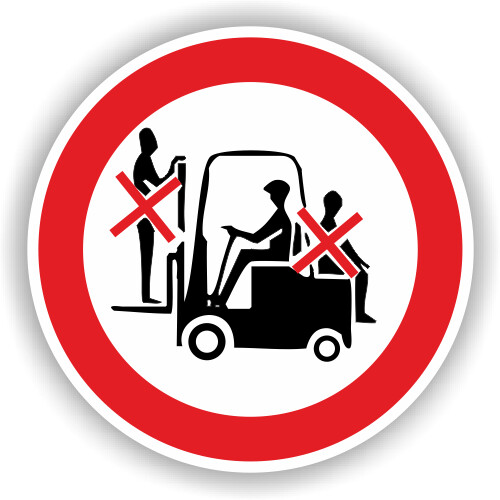 Aufkleber "Verbot - nicht mitfahren"