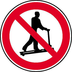 Aufkleber "Verbot - nicht Hubwagen rollen"