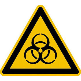 Aufkleber "Warnung - biogefährdend"