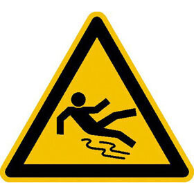 Aufkleber "Warnung - Rutschgefahr"