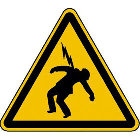 Aufkleber "Warnung - überschlagende Spannung"