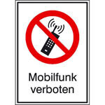 Aufkleber "Hinweis - Mobilfunk verboten"