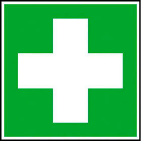 Aufkleber "Rettung - Erste Hilfe"