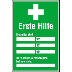 Aufkleber "Hinweis - Ersthelfer-Verzeichnis"