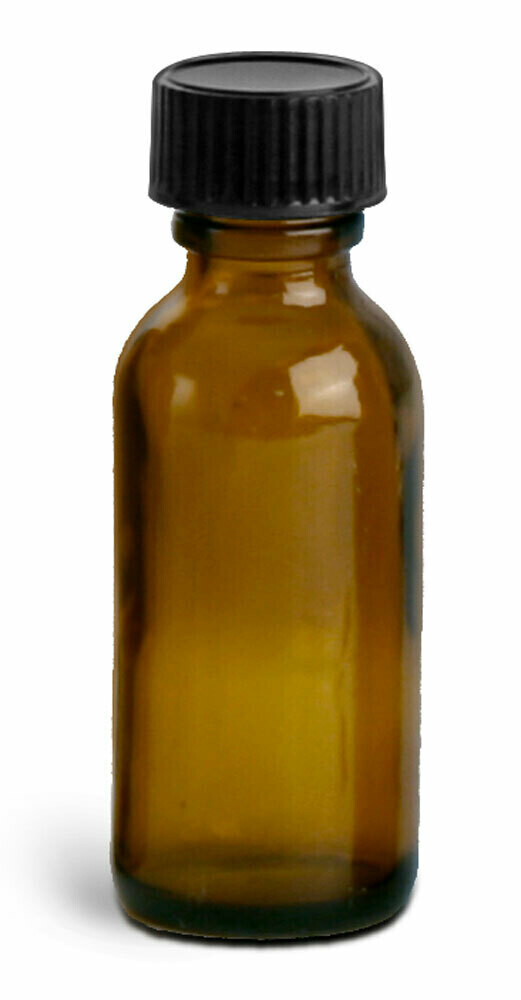 Amber Bottle w/ Cap- Empty- 2 oz.