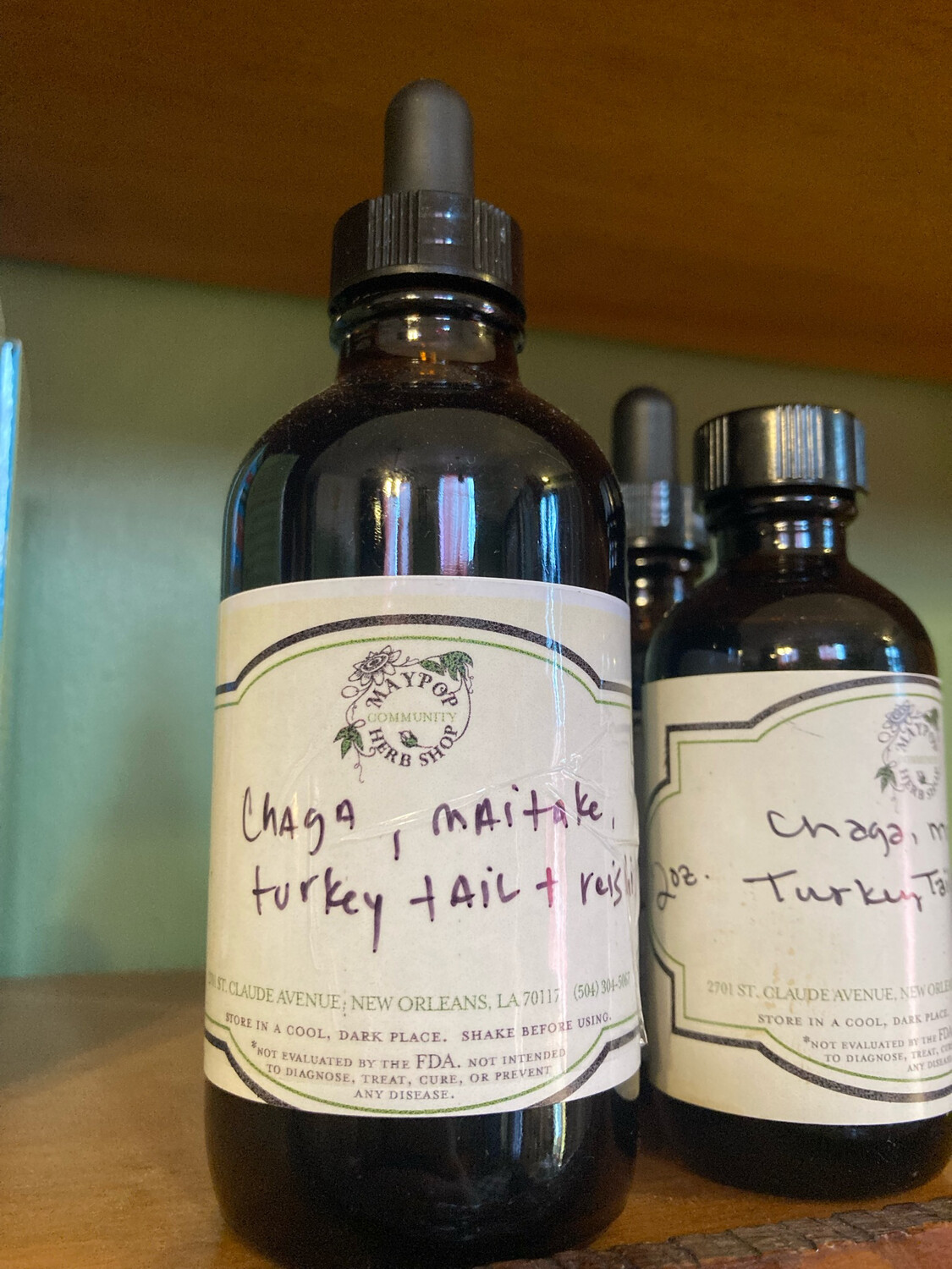 Chaga, Maitake, Turkey Tail, Reishi Mushroom Extract by Qualla NDN Medicine Makers - 4 Oz