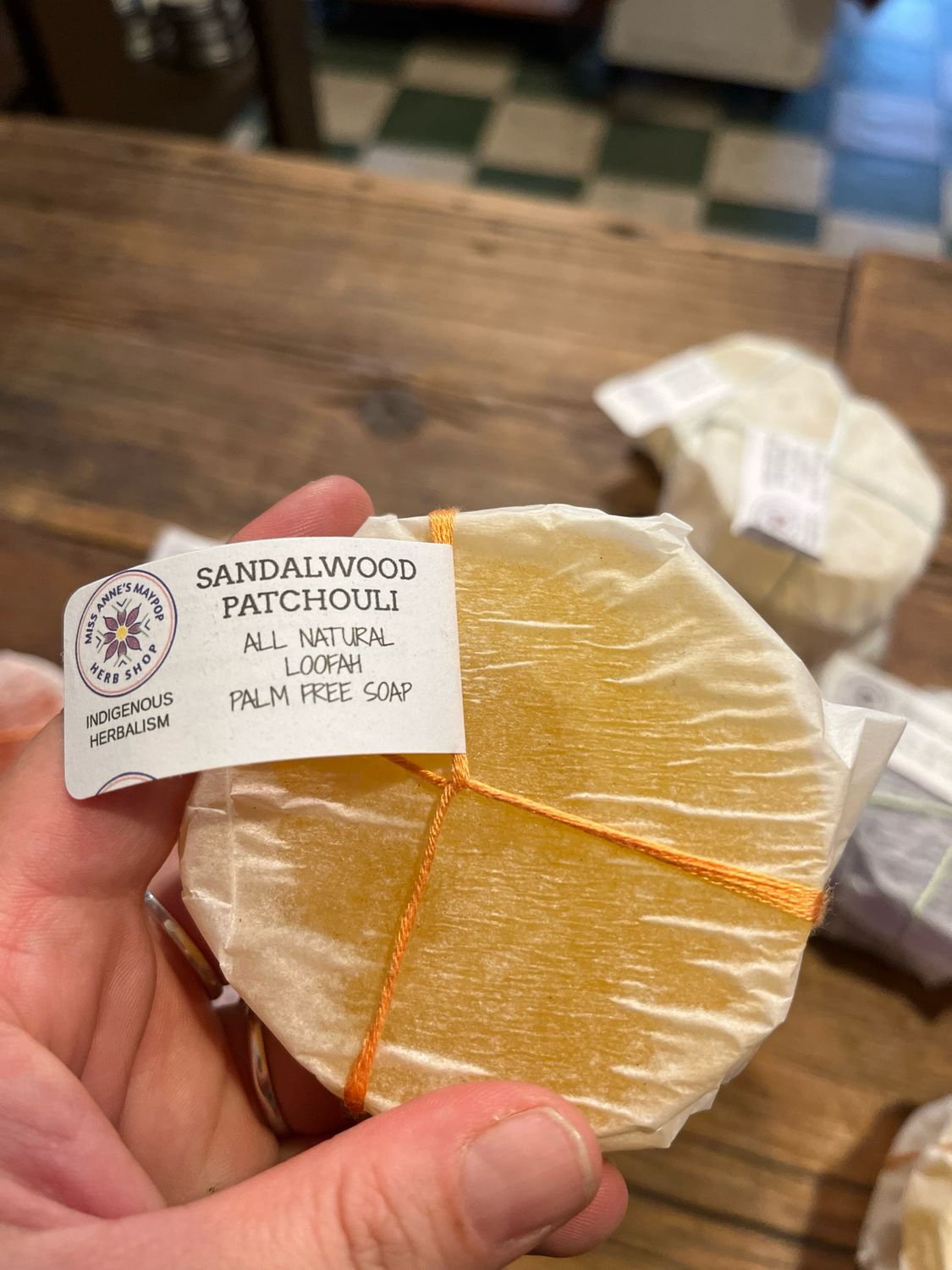 Miss Anne&#39;s &quot;Sandalwood Patchouli&quot; Palm Free Soap Bar