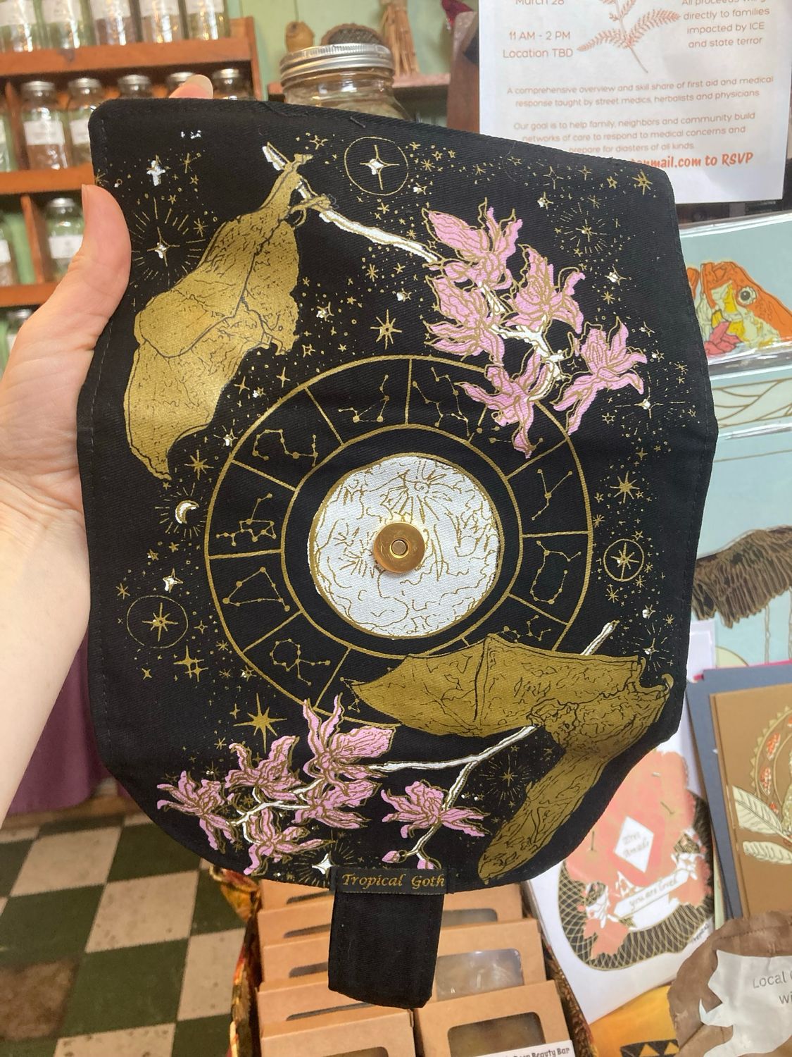 Moon &amp; Bats Wallet by Rachel Speck (large)