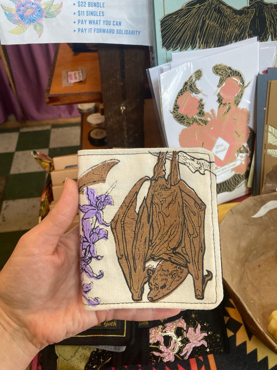 Bats Wallet by Rachel Speck (compact)