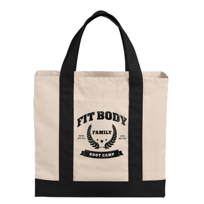 Back To Boot Camp Canvas Gym Tote