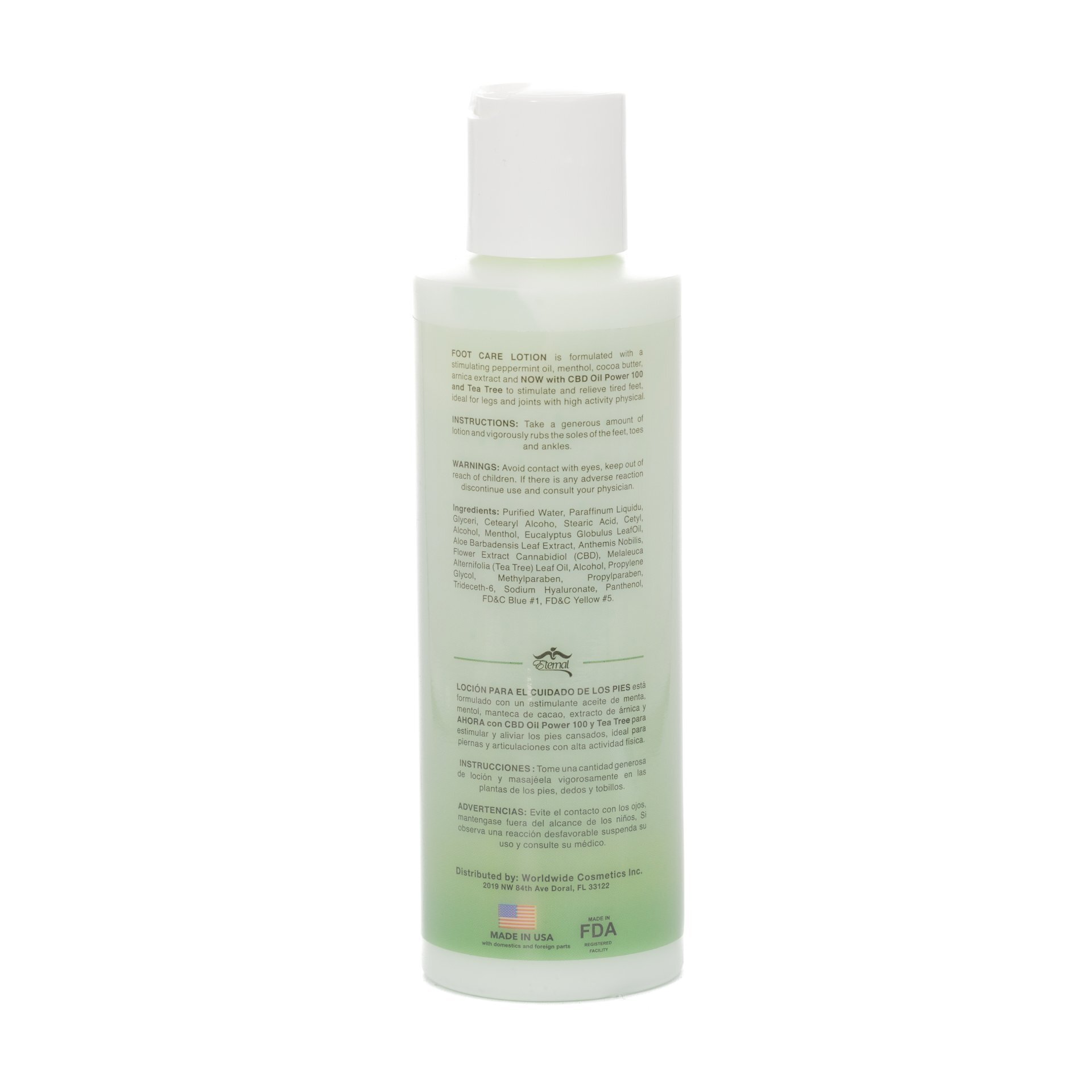 Foot Care Lotion Peppermint  by Eternal with Tea Tree